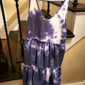 Saints21 blue tie dye dress